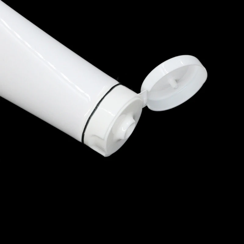 

100g Flip lid White Empty Cosmetic Bottles Soft Tube Mini Makeup Container with cap Travel Refillable Bottles Wholesale