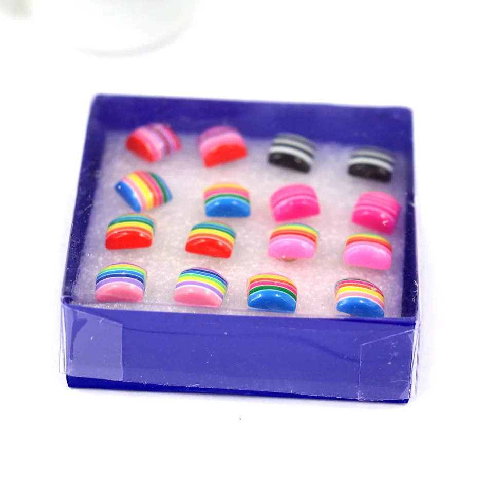 6 шт./компл. красочные ручной работы милые Пластик туфли с пряжкой квадратным