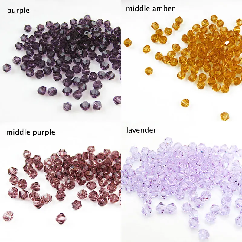 Бусины биконусные с ромбовидным кристаллом 3 8 мм 1 упаковка|beads loose|beads for diyglass beads |