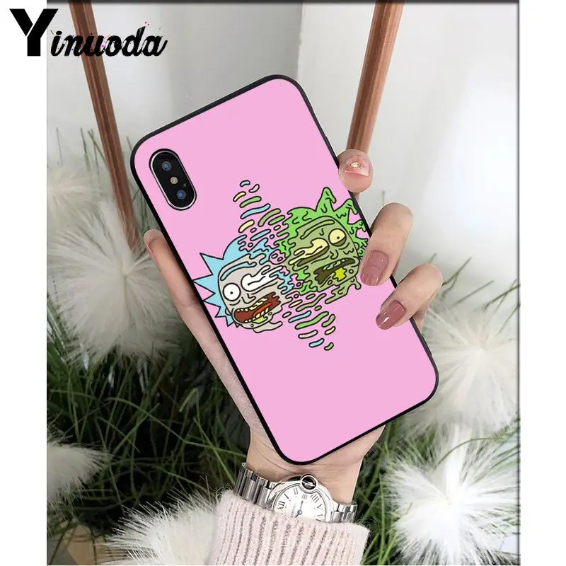 Yinuoda мультяшный маринованный Рик и Морти мягкий чехол для телефона из ТПУ чехол для Apple iPhone 8 7 6 6S Plus X XS MAX 5 5S SE XR
