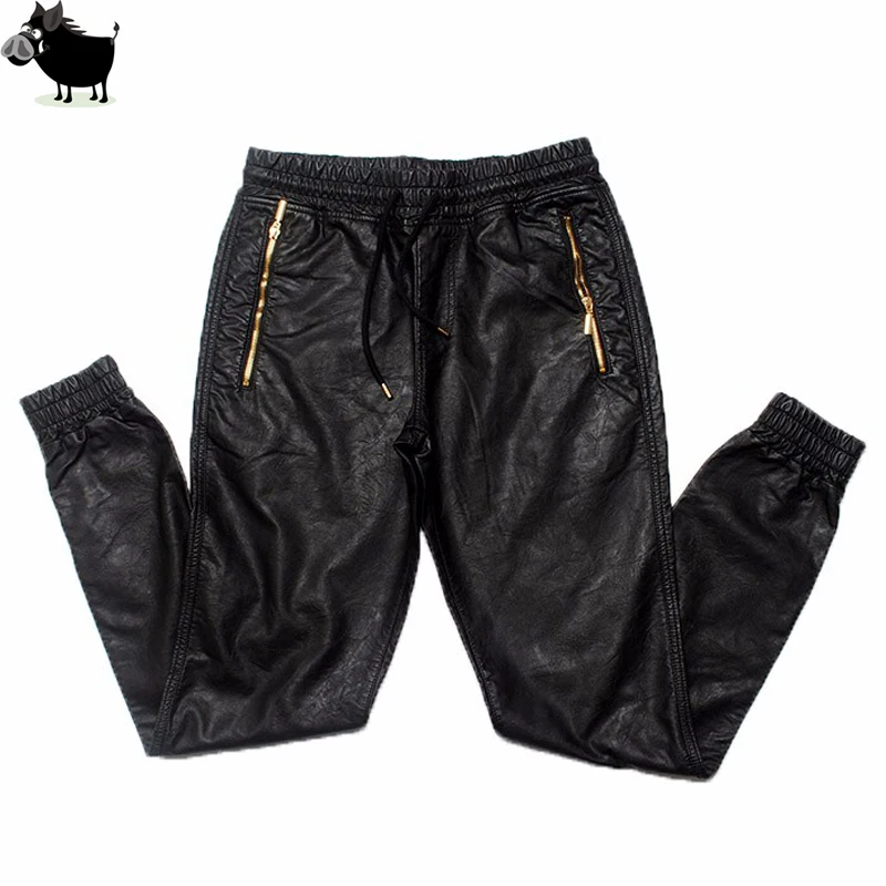 Мужские Si Tun новые Kanye west хип-хоп большие и высокие модные штаны на молнии джоггеры танцевальная городская Одежда Мужские штаны из искусственной кожи