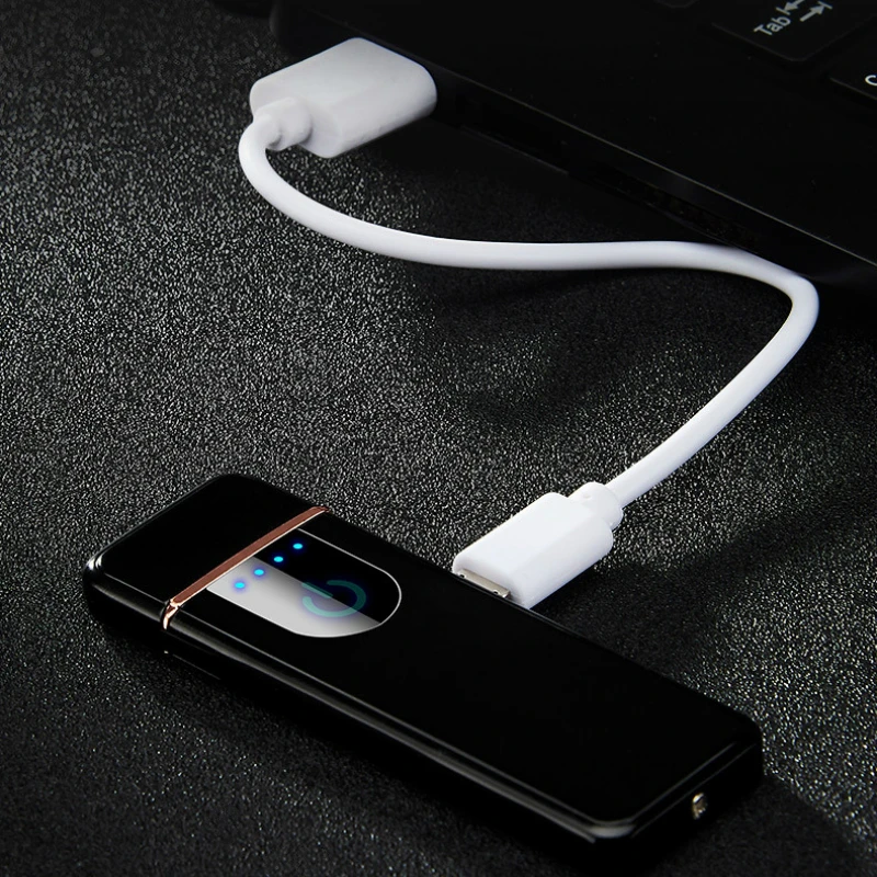 Новинка сенсорная ультратонкая USB Зажигалка перезаряжаемая аксессуары для