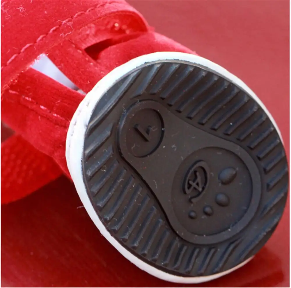 Suit Santa Claus Dog Pet Dogs Christmas Winter Shoes Rain Snow Waterproof Booties Socks Rubber Anti-slip For Small | Дом и сад