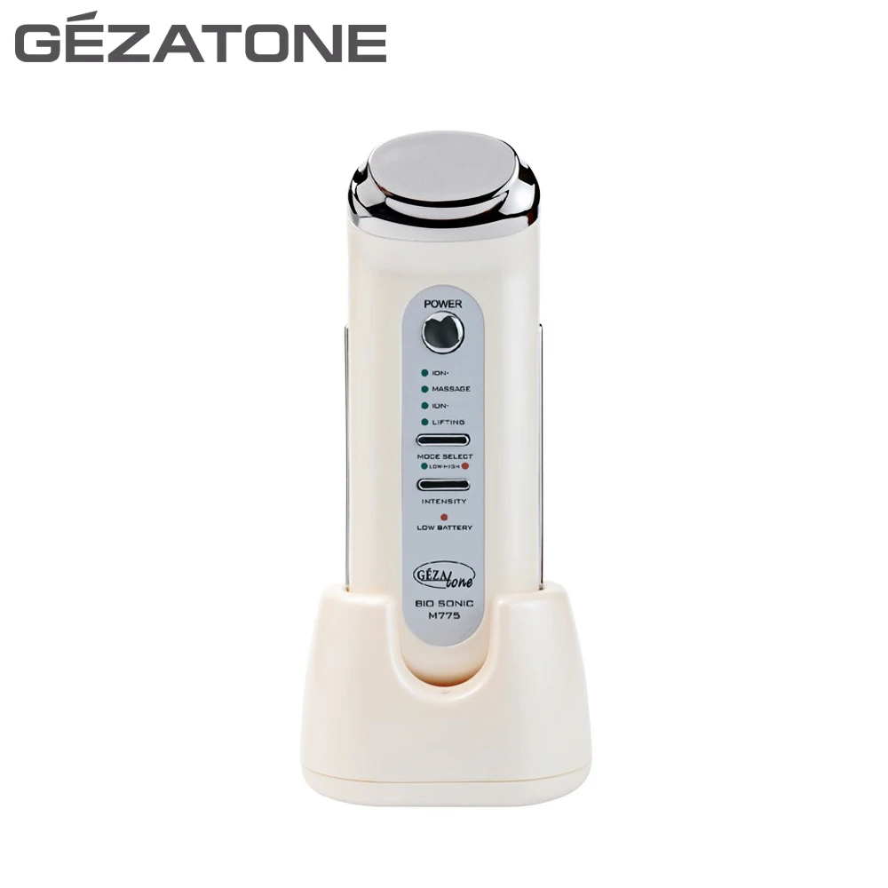 Аппарат Gezatone Bio Sonic m 775 для лица с вибрацией «Домашняя Гальваника», разглаживание морщин, очищение, питание кожи(ионофорез), массаж, гальванический лифтинг