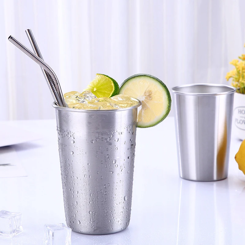 Кружки из нержавеющей стали 500 мл питьевые чашки без бисфенола А для холодных или