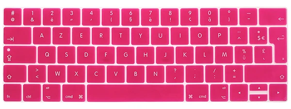 Rose red Французский ЕС-введите Мягкая силиконовая клавиатура защитная пленка для macbook клавиатура крышка 13pro touchbar 15pro A1706 A1707 A1989 A1990 - Цвет: Rose red
