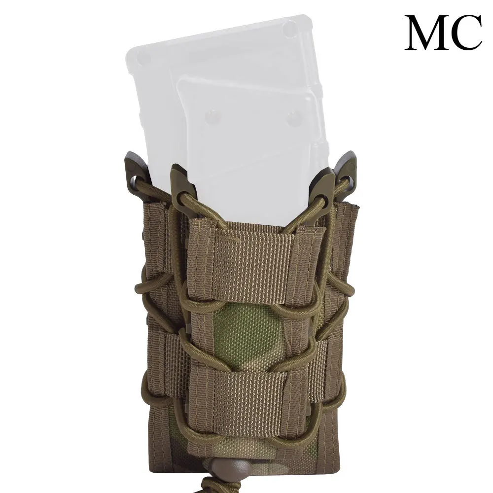 MC Тактический военный двухэтажный Быстрый Маг пистолет винтовка Молл подсумок M4 M16 AK Glock 1911 Мультикам AR15 патроны охотничий нейлон - Цвет: MC