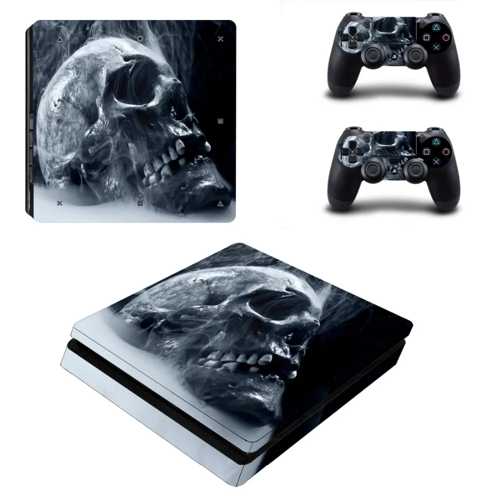 Череп Наклейка Дизайн PS4 тонкий стикер кожи для Sony Playstation 4 тонкая консоль и