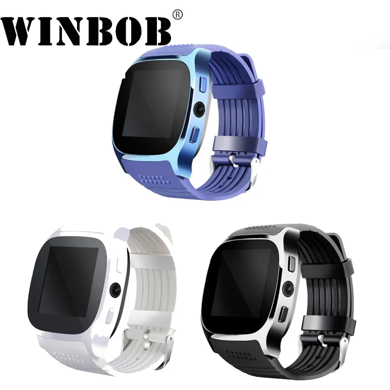 WINBOB T8 Bluetooth Smart часы Поддержка SIM карты памяти с Камера спортивные наручные плеера