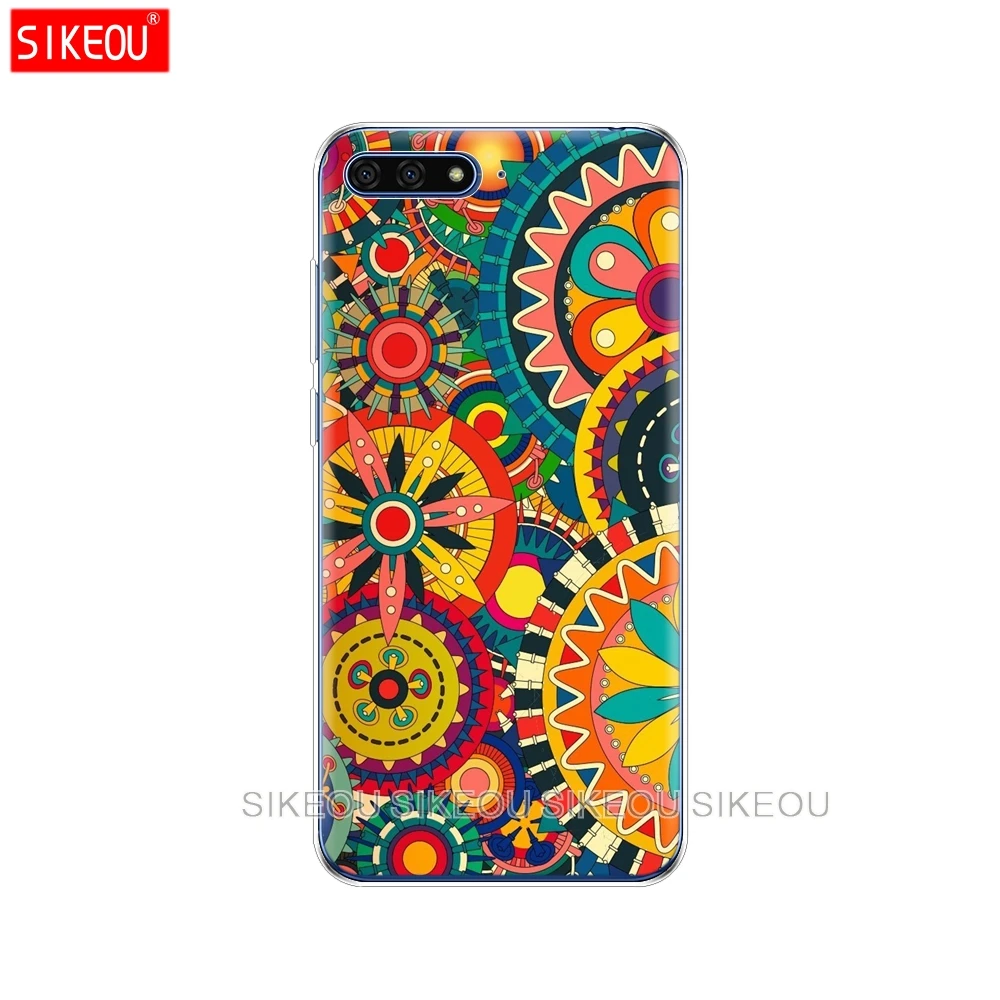 Силиконовый чехол для телефона Huawei Honor 7A PRO 7C Y5 Y6 Y7 Y9 2017 2018 Prime Khokhloma с русским