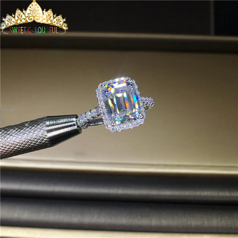 100% 18K 750Au Золотое кольцо Moissanite Diamond D color VVS с национальным сертификатом в форме