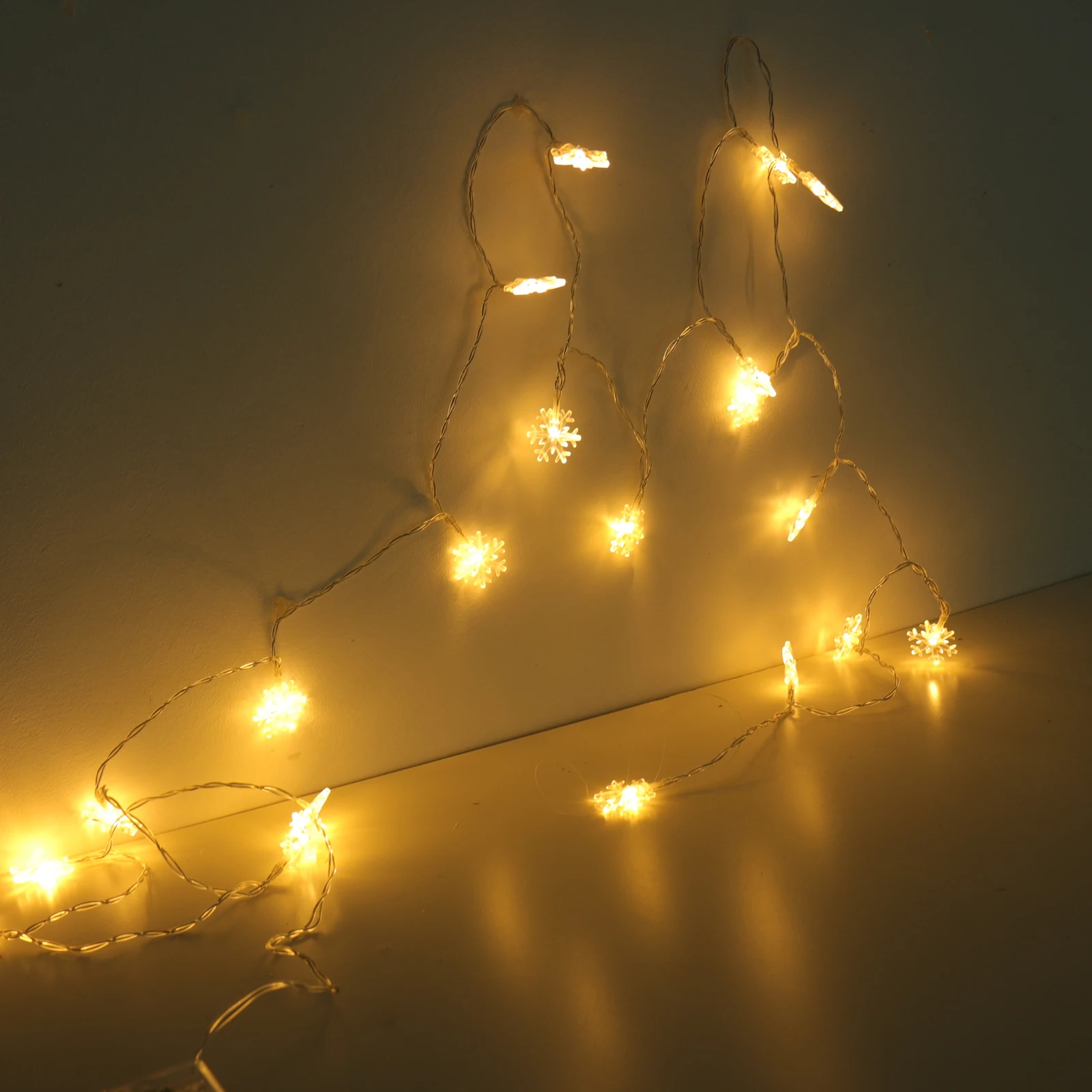 3 м 20LED рождественские снежные хлопья светодиодная гирлянда для рождественской