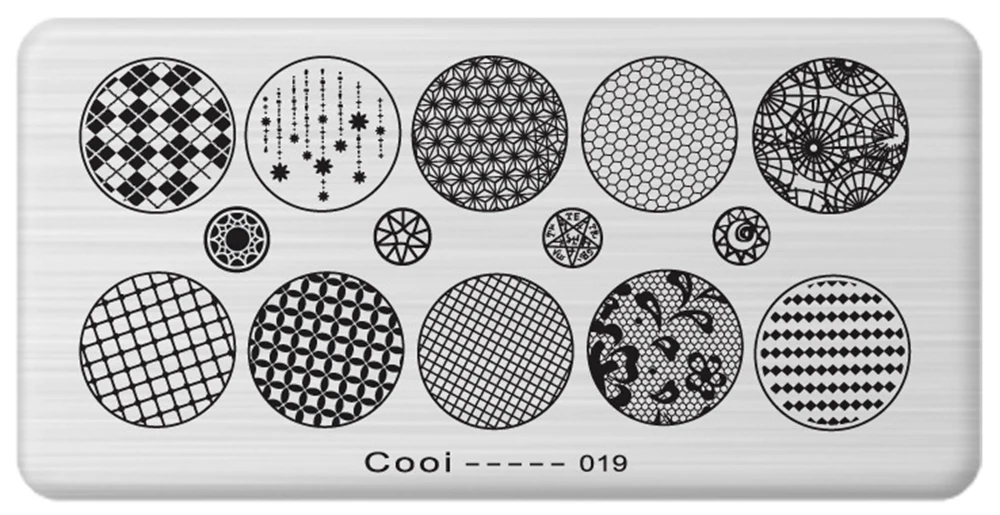 Pinpai Nail Stamping Plates Flower Geometric Heart Nature Series Nail Template Stamp Image DIY Nail Designs Manicure Stamp Plate