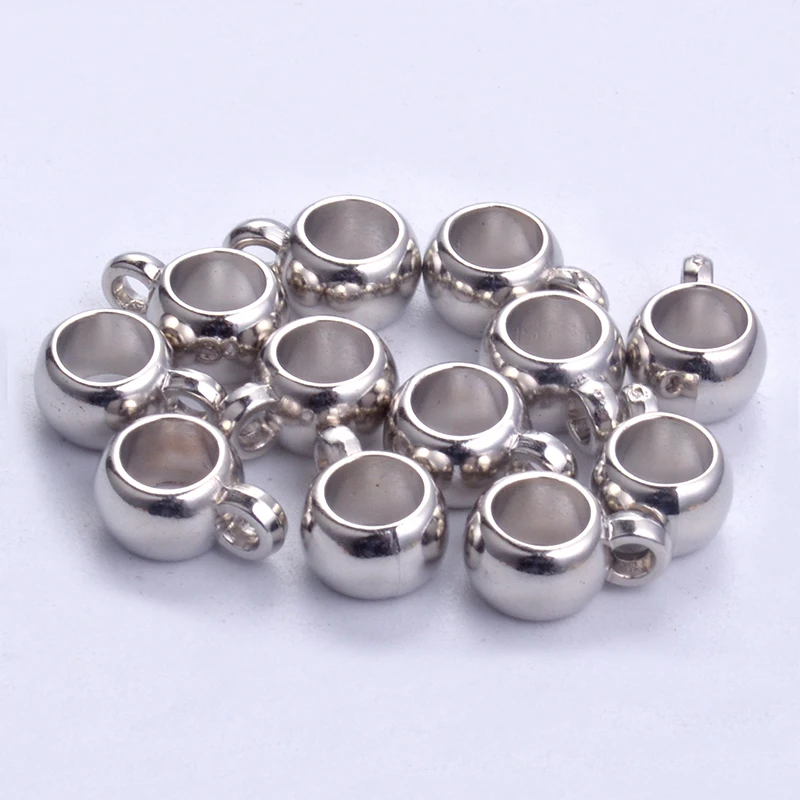 Бусины-разделители с большими отверстиями позолоченные/Родиевые 50 шт./лот |