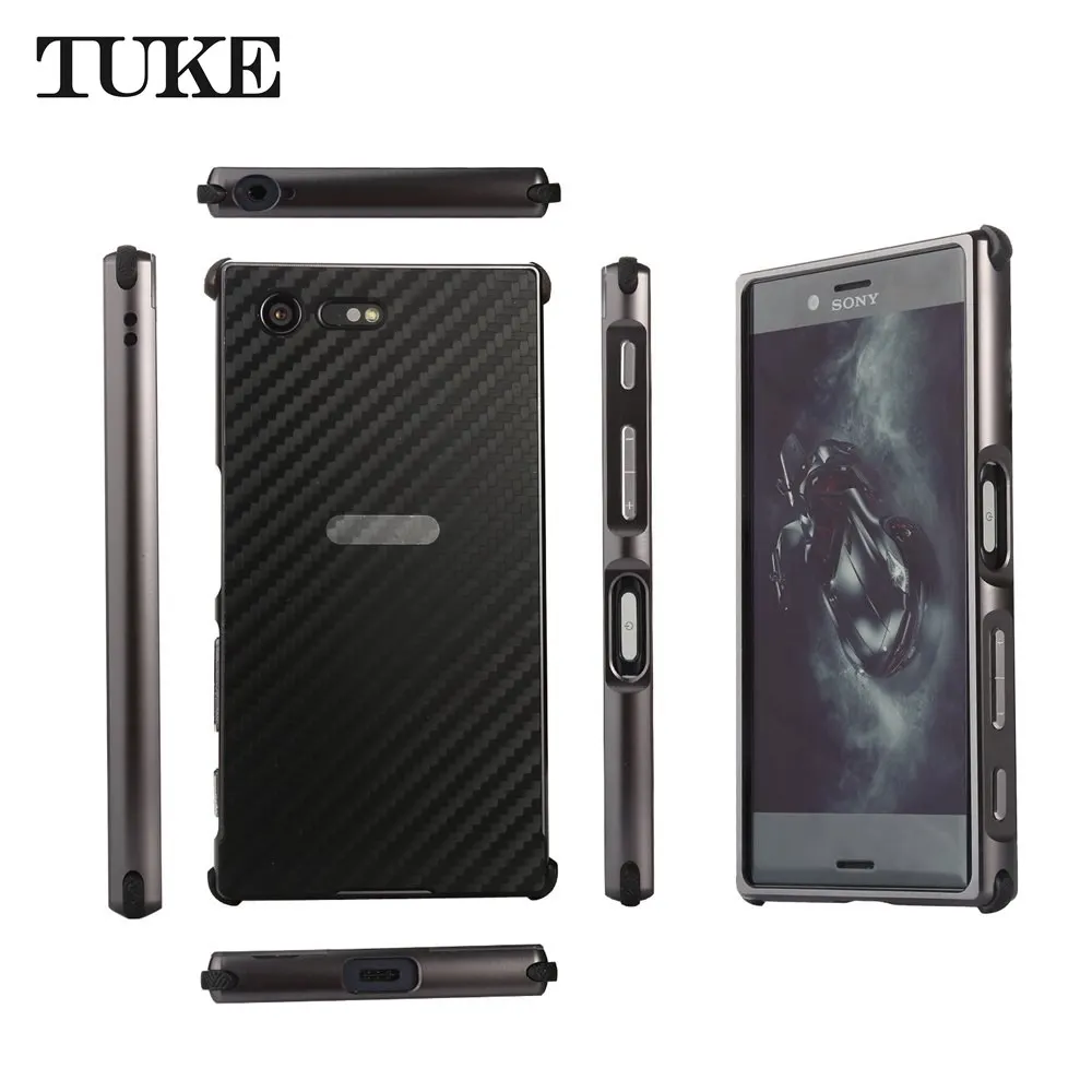 Чехол TUKE для sony XZ Premium, металлическая рамка для sony xperia XZ Premium G8142 G8141, Жесткий Чехол из волокна для sony E xperia XZ Premium