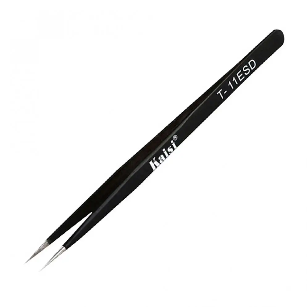 Black Anti-static High Precision Tweezers with Straight Head for Medical / Electronics Factory /Chemical Industry | Инструменты