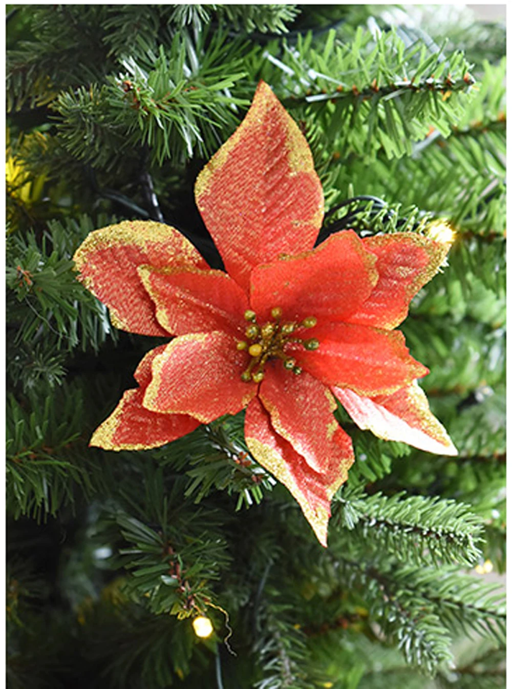 HACOCHU 8 шт./лот 13 см Рождественское украшение цветы искусственный цветок Navidad