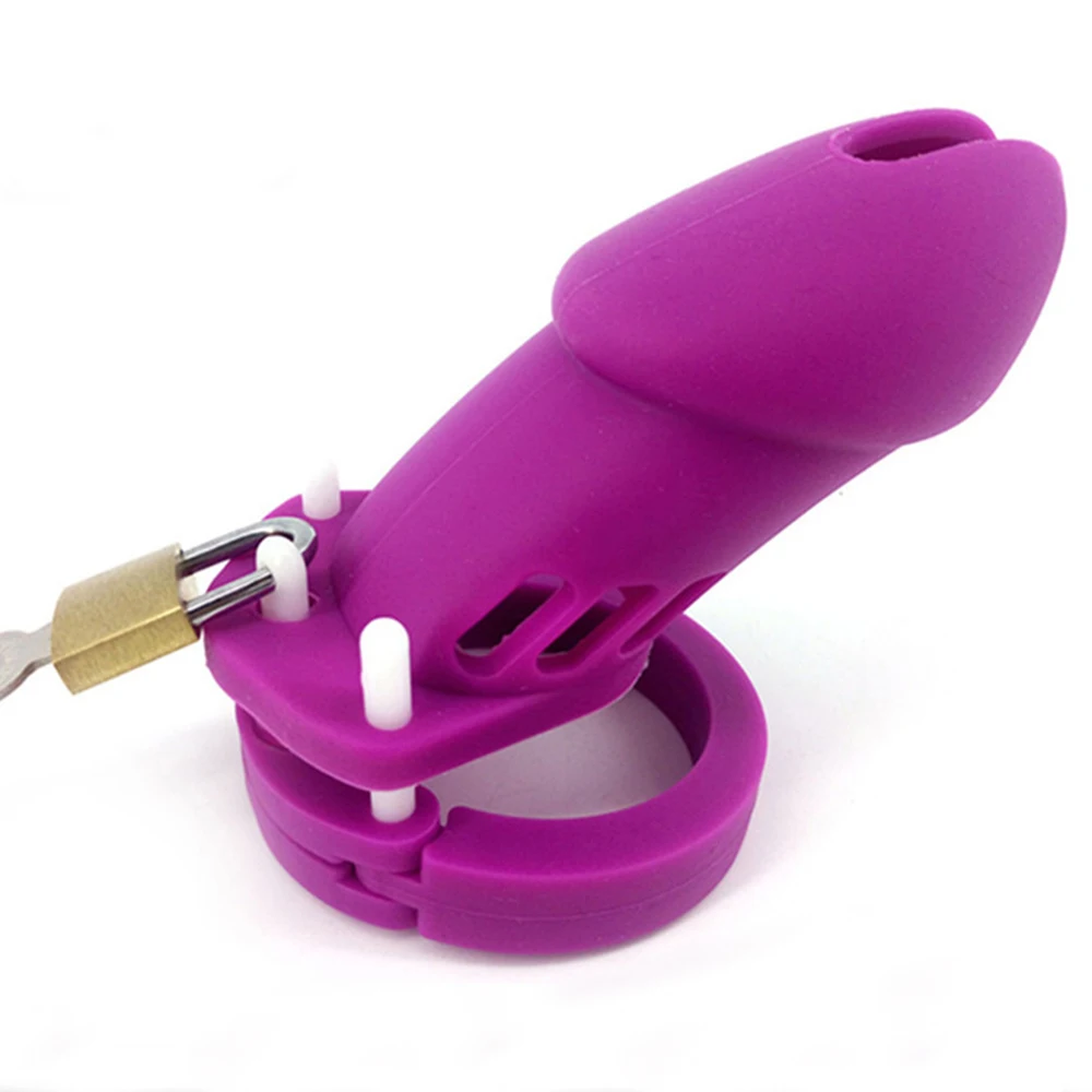 Силиконовые Мужские устройства целомудрия клетка секс-игрушки для мужчин