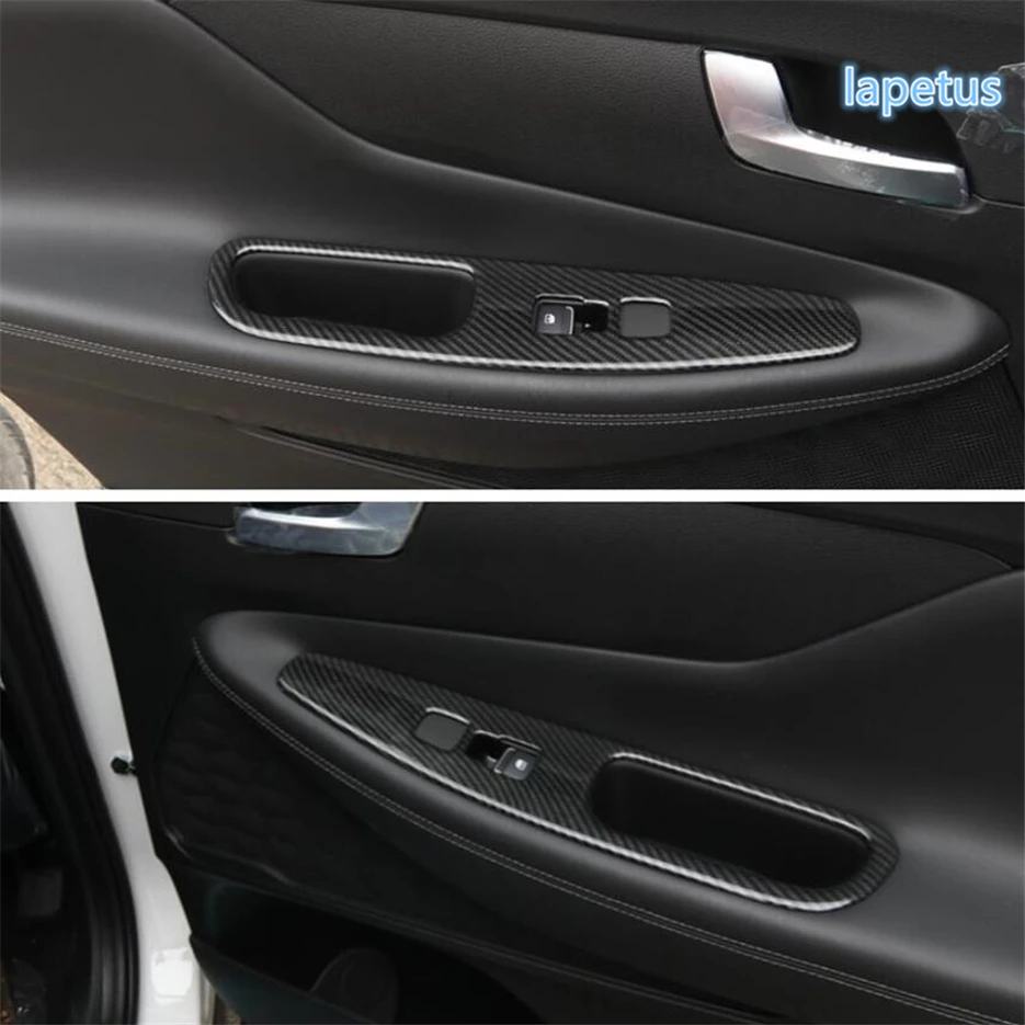 Lapetus IInside дверная ручка панель объемного стеклоподъемника Накладка подходит для hyundai Santa Fe /цвет из углеродного волокна