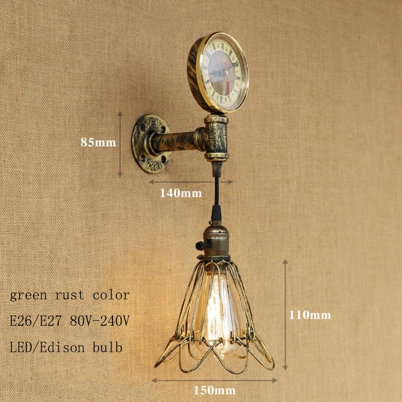Настенный светильник в винтажном Европейском стиле светодиодный для помещения