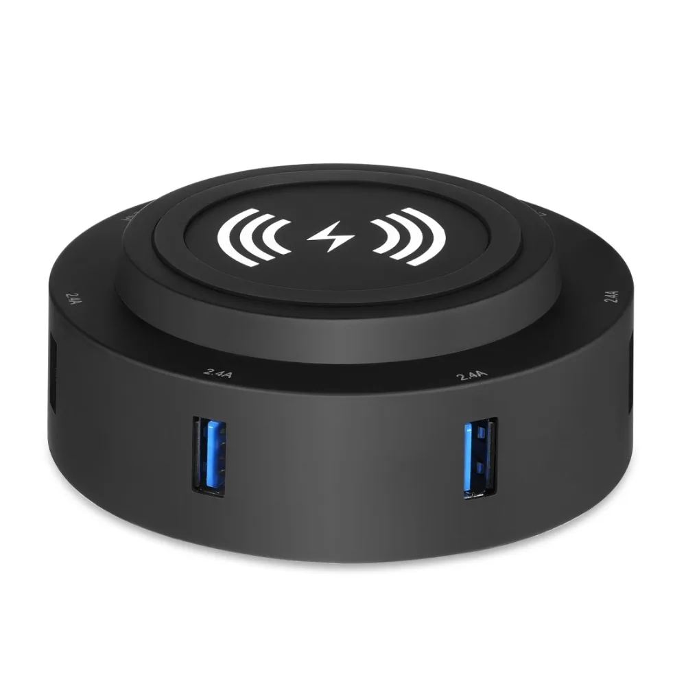 30 Вт 6A 6 USB портов быстрая зарядка для iPhone/iPad/смартфонов + Беспроводное зарядное