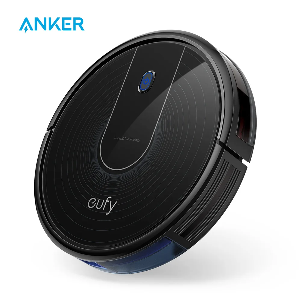 Eufy [BoostIQ] RoboVac 12, супертонкий, 1500 Pa, тихий, самозаряжающийся робот-пылесос, чистит твердые полы до ковров средней ворса