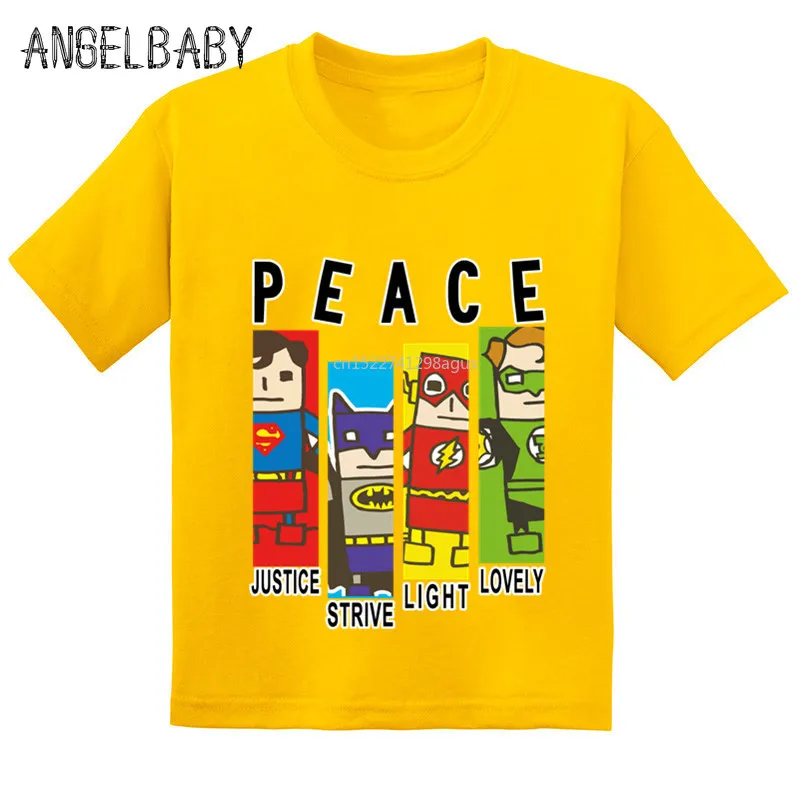 Лидер продаж Забавная детская футболка с принтом супергерой мира летняя