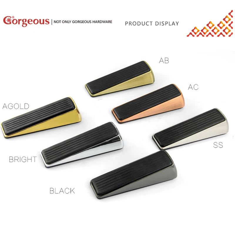 Gorgeous 6 color door stopper zinc alloy rubber stops wedge stop new silicone hardware accessories | Обустройство дома
