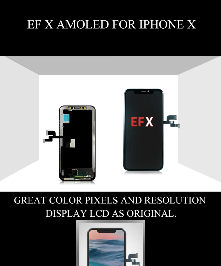10 шт. E-Faith Amoled дисплей для iphone X XS ЖК-экран ЖК для iphone XR дигитайзер сборка Замена OLED ЖК черный по DHL