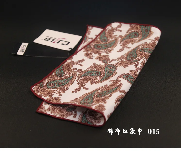Новые корейские модные дизайнерские высококачественные мужские нагрудные платки Платки носовые для девочек цветочный принт хлопок 24x24 см 10 шт./лот