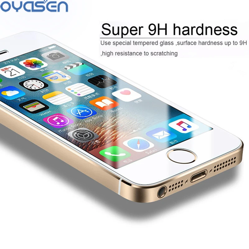 Взрывозащищенное Закаленное стекло для iPhone 5 5S SE 9H 0 26 мм защита экрана от царапин
