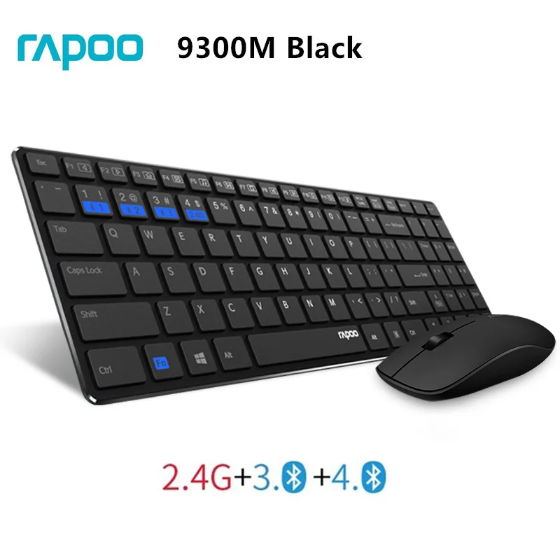 Rapoo 9300 м 4 9 мм ультра тонкий Портативный немой Беспроводной клавиатура и Мышь