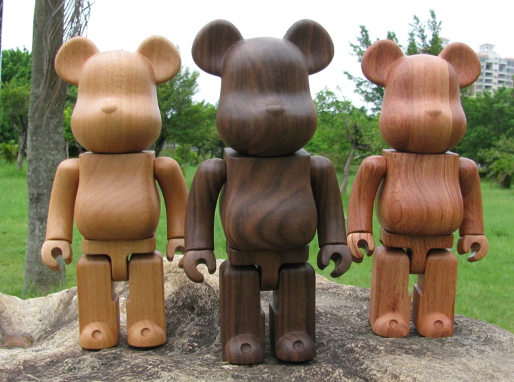 Высокое качество Черный орех бук палисандр дерево Be @ rbrick фигурка модные