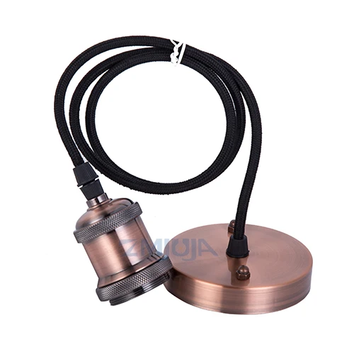 Red Copper Лидер продаж зеленоватые Винтаж E26 E27Lamp держателем в стиле ретро подвесной светильник в розетку свет винт гнездо основание светильника 6 цветов - Цвет корпуса: Red Copper
