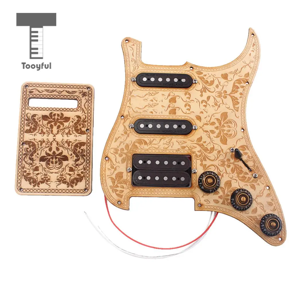 Tooyful Maple Wood SSH Prewired Alnico V Humbucker Pickguard набор царапин для сменный фиксатор