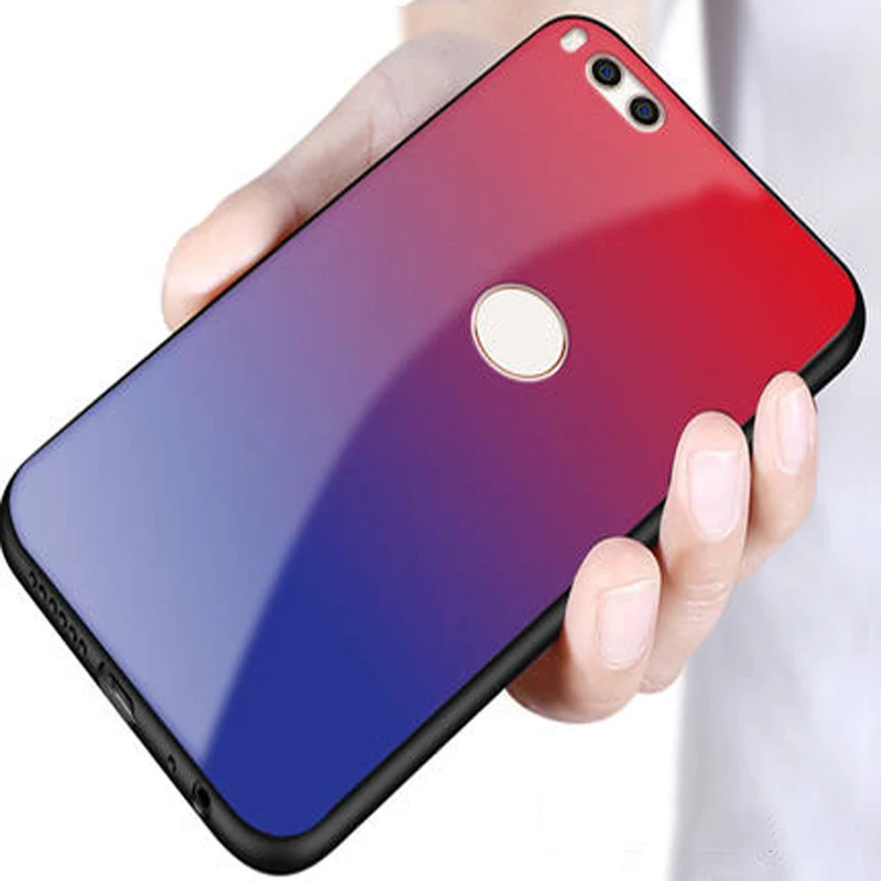 Coque для Smartisan Nut U3 чехол из закаленного стекла с градиентом+ чехол с мягкими краями для Smartisan NutU3 U 3 dream glass чехол s phone shell