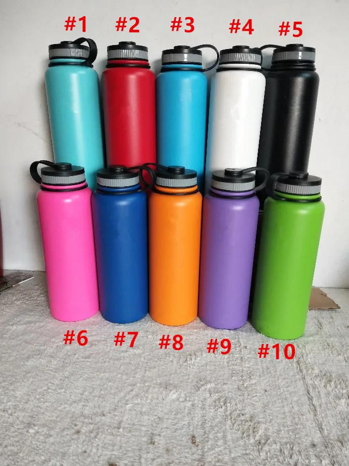 Quevinal 50 шт бутылка для воды 40oz 18oz 32 унций с вакуумной изоляцией из нержавеющей