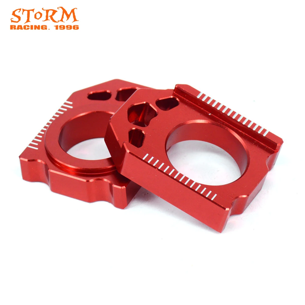 Motorcycle CNC Red Axle Block Chain Adjuster For HONDA CR125R 250R CRF250R 250X CRF450R 02-17 CRF450X CRF450RX 2017-2019 2020 | Автомобили