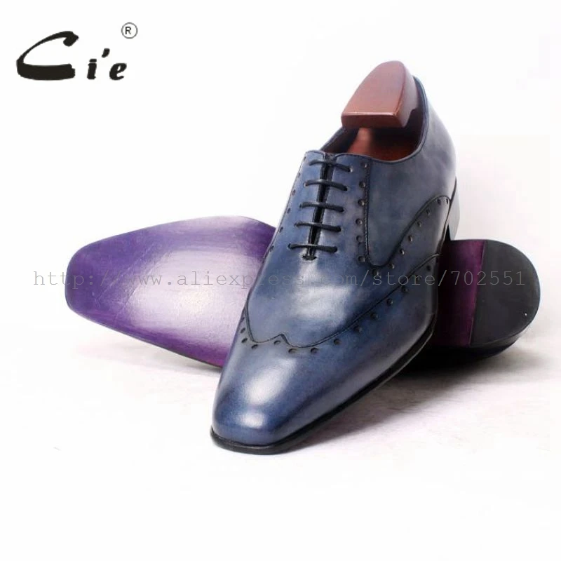 cie square toe hand-painted men oxfords leather shoe bespoke custom handmade pure high quality ox366 | Обувь