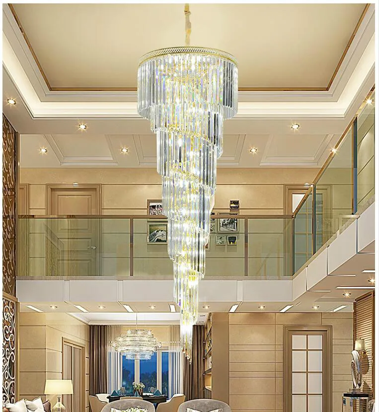 Бесплатная доставка золотой современный подвесной светильник D550mm H1800mm