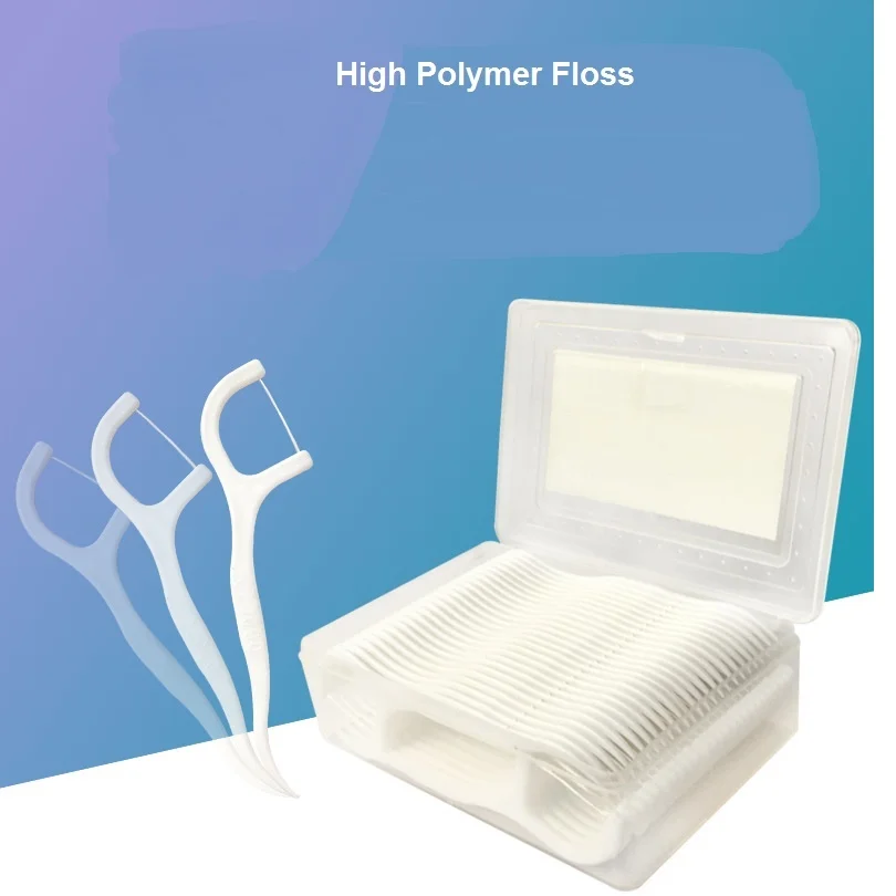 Зубочистки полости рта Flosser 300 шт/6 упаковок Высокое напряжение Тонкий Гладкий