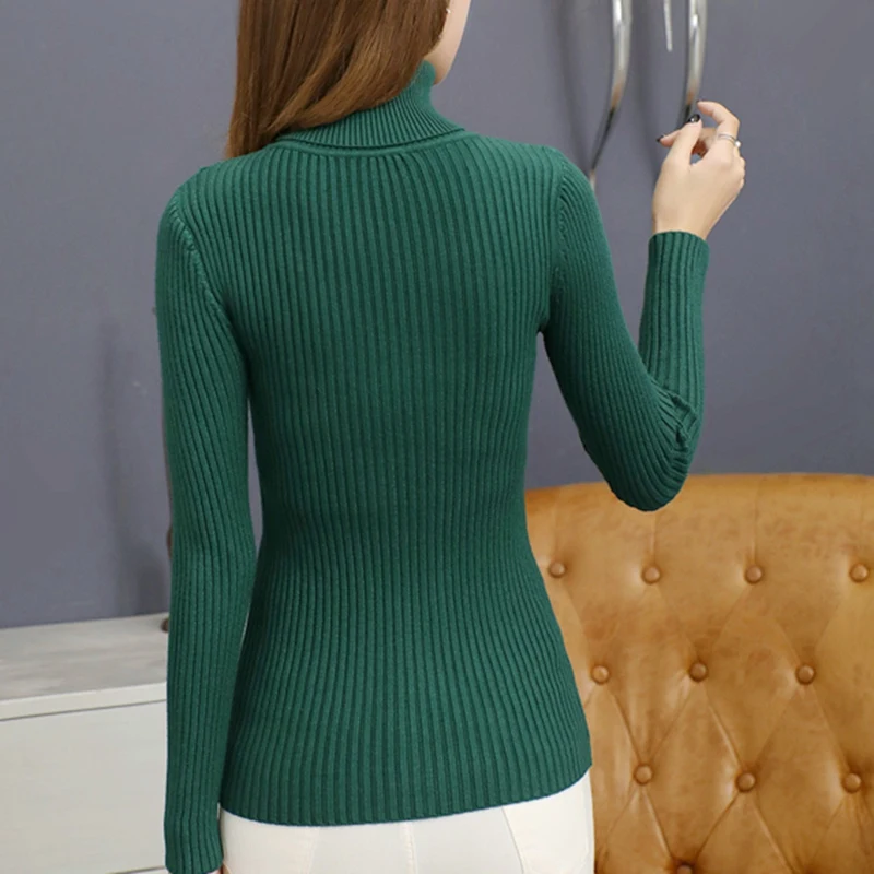 Женский свитер мягкий эластичный с высоким воротом | Женская одежда