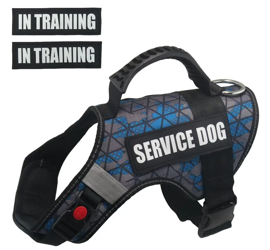 Camo Blue PET-K9 сервис собачий жгут, военный тренировочный патруль Камуфляжный цветной сервис собачий жилет регулируемый Рабочий жилет для собак с ручкой - Цвет: Camo Blue