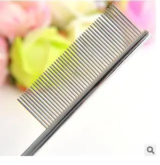 Милый Нержавеющая сталь питомцы расческа гребень для кошек собак Бесплатная