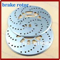 1pair car auto aluminium disc vehicle decorative brake rotor cross drilled cover silver motorcycle accessories