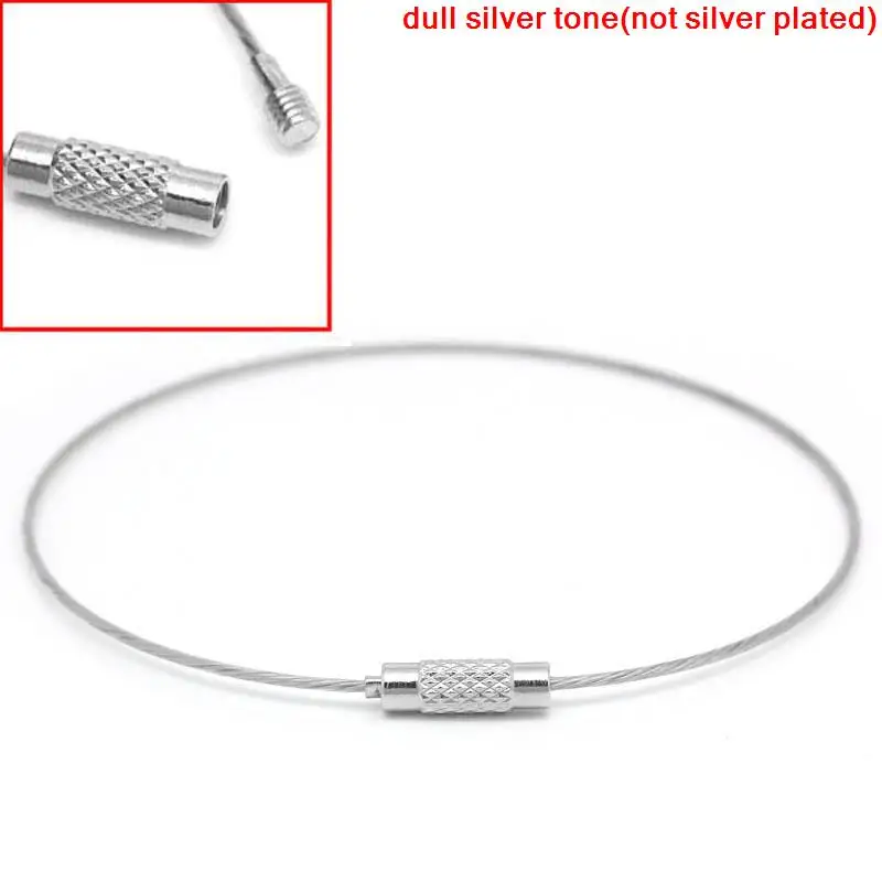 DoreenBeads стальная проволока серебристого цвета 6 5 см (2 4/8 дюйма) Dia 2 шт. Новинка