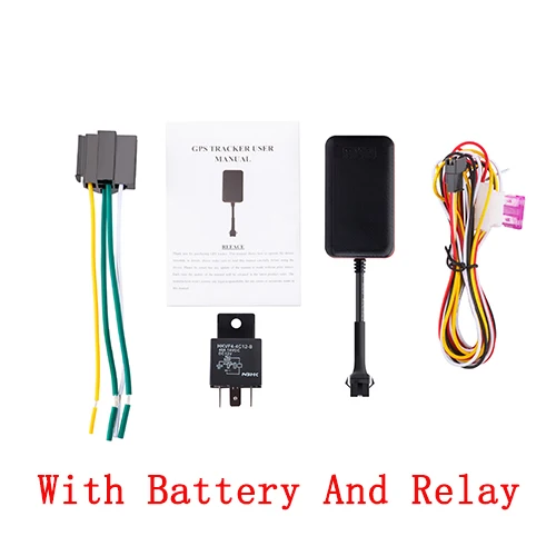 Battery And Relay Мини gps трекер автомобиля водонепроницаемый IP66 TK108 2G/GSM gps-определитель местоположения отключение масла мощность слежения за транспортным средством вибрации сигнализации PK GT02A TK110 - Цвет: Battery And Relay