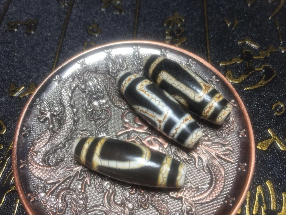 3 шт./лот Тибетский 1Eye Yamagata Agate DZI черный 10 мм * 30 мужской и женский браслет ожерелье