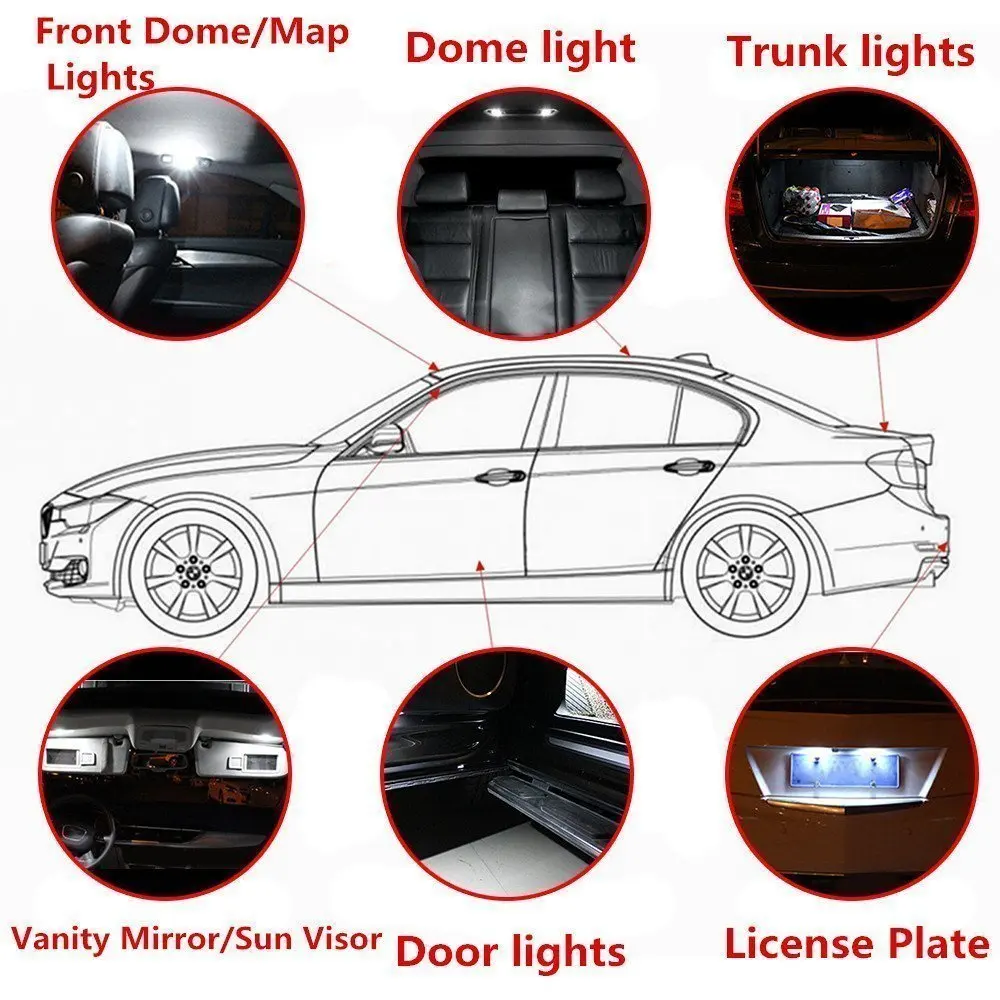 Для Toyota Highlander (второй ряд двойной переключатель) удобные лампы Автомобильные