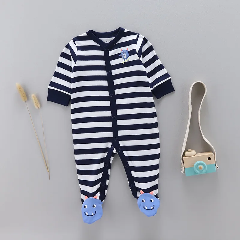 spring and autumn Baby cotton rompers newborn onesie baby girl boy long-sleeved onesie pajamas kids clothes